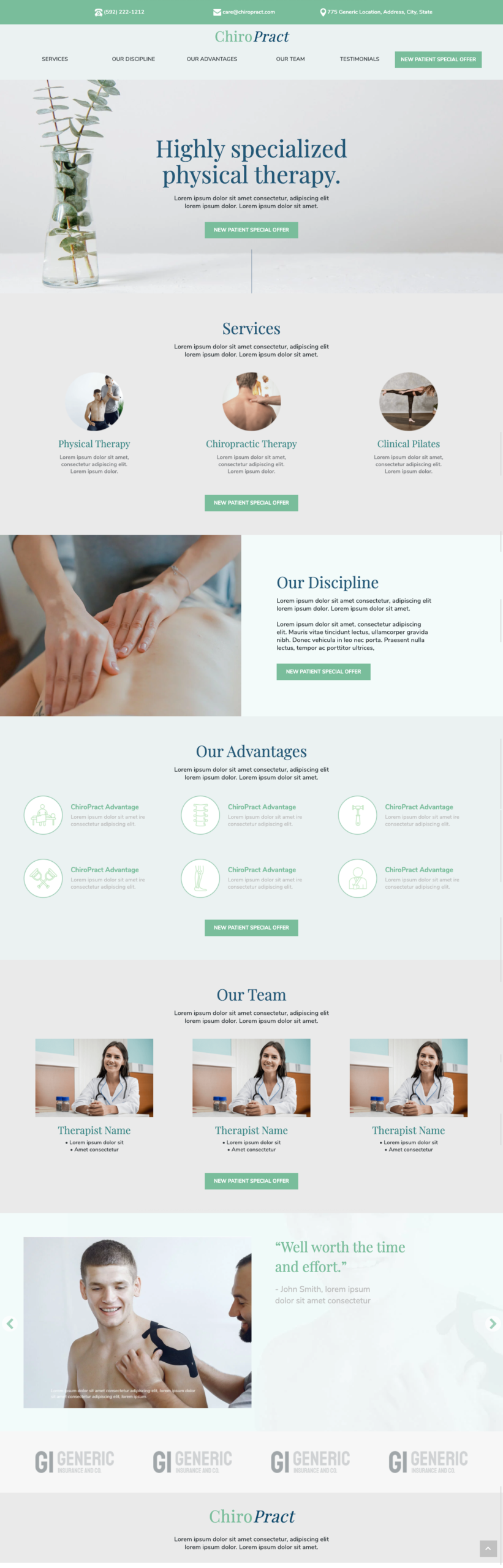Free DropFunnels Templates - Chiropractor Home