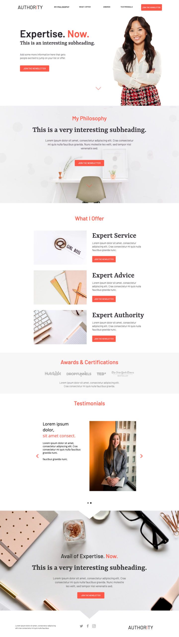 Free DropFunnels Templates - Authority Home Full