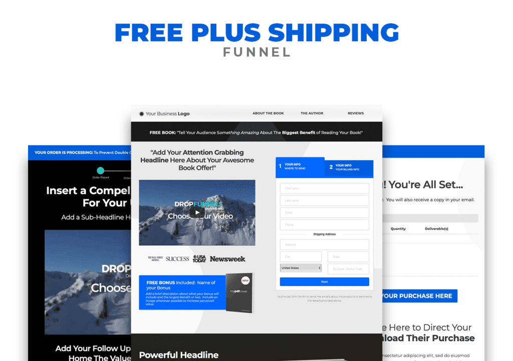 DF Funnel Preview - Free Plus Shipping